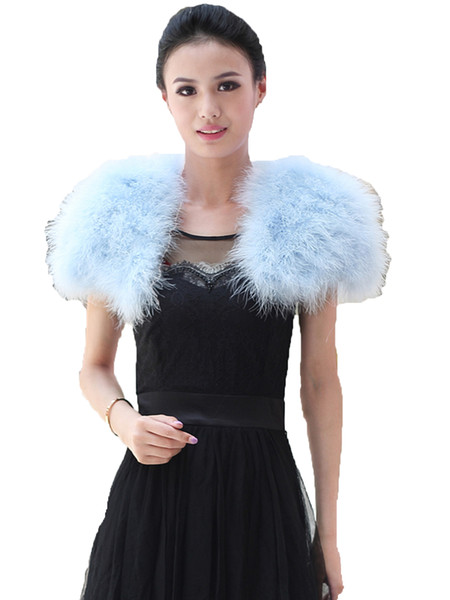 Women's Real Ostrich Feather Cape /Scarf to Protect Your Shoulders Party Fluffy Warm