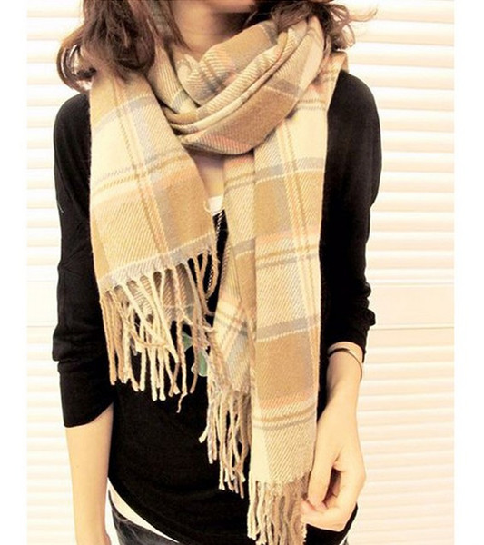 2015 Fashion Tartan Plaid Blanket Scarf Big plaid scarves shawls Winter Fringed Scarf, Plaid Scarf Fall Winter Fashion Scarf Free ship