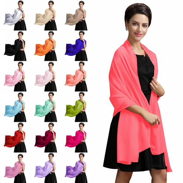 Winter Autumn Scarfs For Womens Girls Chiffon Scarves Solid Colors Hijab Scarf Wraps Neckerchief Shawls Wholesale CPA1658