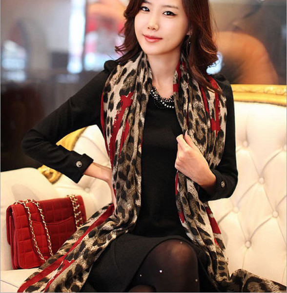 Fashion New Women Ladies Leopard Stylish Long Soft Silk Chiffon Scarf Wrap Shawl Scarves Hot Item Stylish Shawls