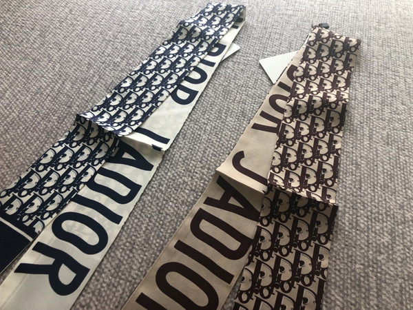 2019 Hair Scarf Women Foulard Kerchief Fashion Office Hostess Neck Wraps Female 4 Seasons Decoration 6*90cm Bag Wrist Ribbons