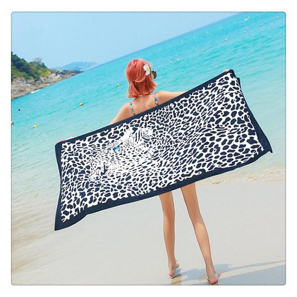 Womens Beach Travel Kerchief Fashion Shawl Bath Towel Blanket Fashion Pattern Soft Beach Mat 150cm High Quality