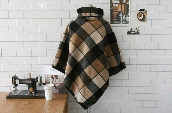 New Design Plaid Stoles Top quality Women's Fashion Scarf 2018 Winter woolen cloak Warm Blankets Stripe Large Size