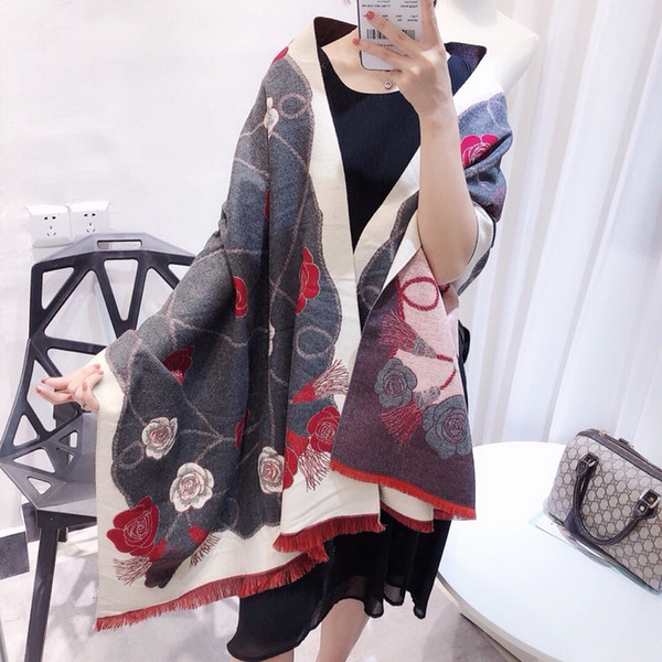 Annual new fashion women's wear high quality and brand designer scarf irregular fashion print cape casual