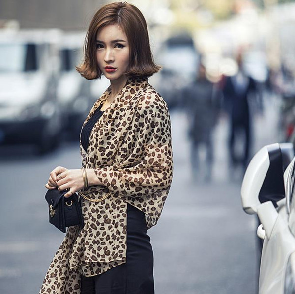 fashion gift new Designers Luxury Leopard printing women's Chiffon Scarves Wraps shawl Air conditioning towel Beach towel