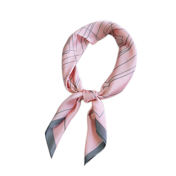 70cm geometric neckerchief small square small neck scarf for Womens fashion decoration wild neck Silk Square Neck Head Hair Scarfs Wraps