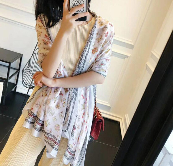 2019 Classic design ladies silk satin scarf super long soft new silk satin color women fashion shawl size180*90cm