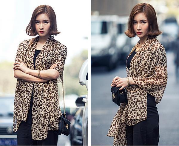 new fashion gift new Designers Luxury Leopard printing women's Chiffon Scarves Wraps shawl Air conditioning towel Beach towel