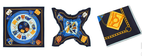 Shawl From India Foulard Women 100cm*100cm New Fashion Lady Scarf Silk Scarves Cachecol Feminino Bandana bag pattern scarf