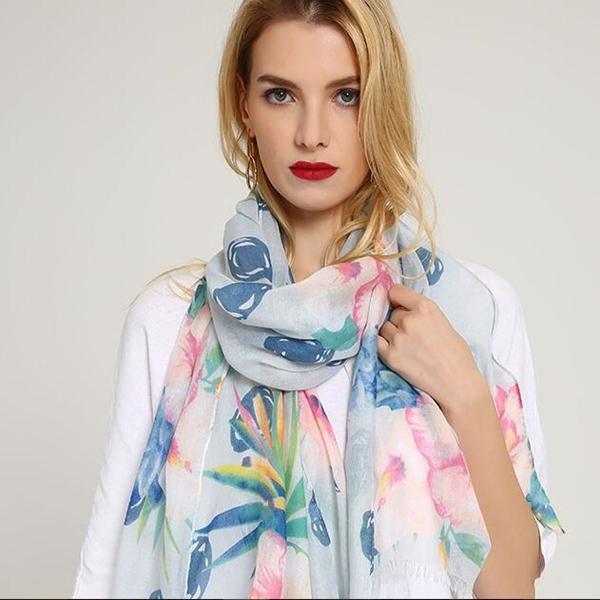 2019 new fashion wild summer sheep stick art scarf scarf Europe and the United States long shawl scarf beach towel