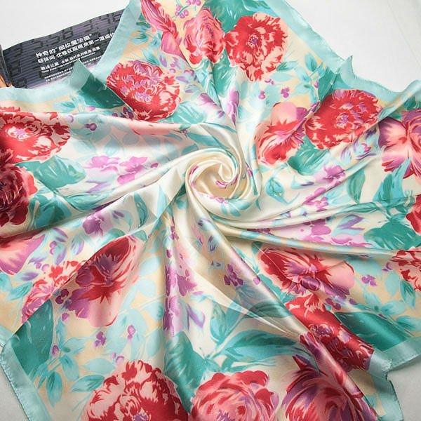 90cm*90cm 2018 Spring New Fashion Brand High Quality Big Size 90x90cm Women Imitated Silk Square Scarf 20 Designs Lowest Price