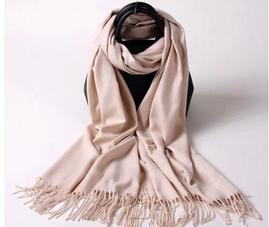 Han edition joker in the spring and autumn winter scarf female winter pure color imitation wool cashmere shawl dual-use winter red China