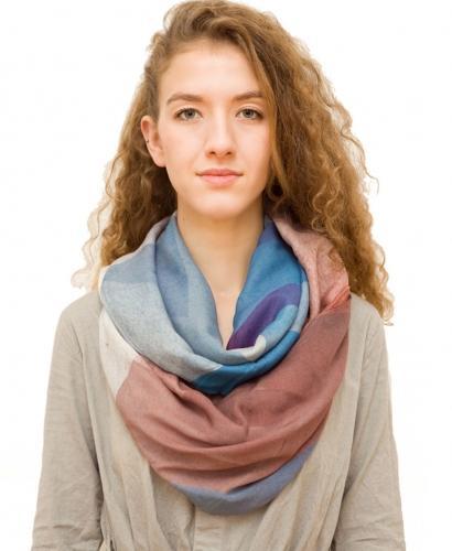 The Portuguese designer David Santos-- Bauhaus style silk cotton long scarf scarf