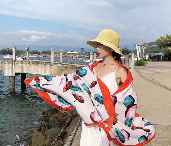 2009 New Explosive Net Red Thickening Retro Ethnic Wind Sunscreen Shawl Tourist Photographs of Baitie Cotton and Hemp Scarf Women
