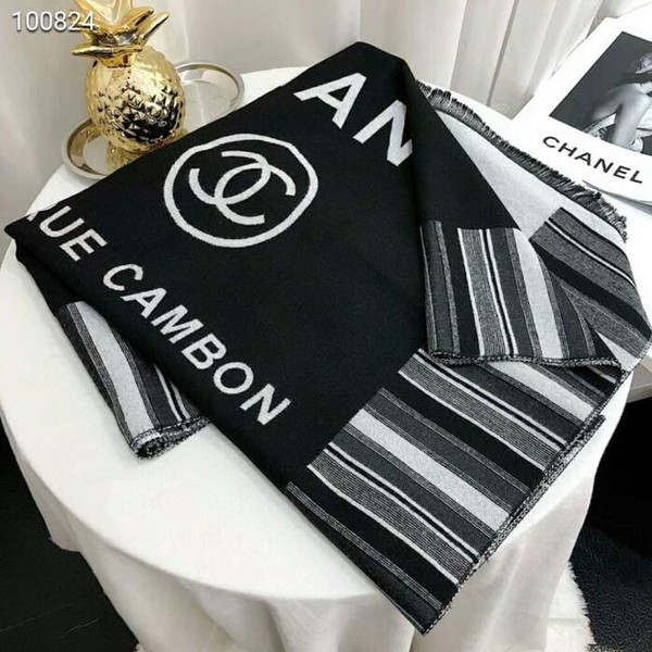 Bramnded Women Jacquard Pattern Knitted Scarf Designer Men Letter Fringe Edges Wool Scarves Fashion 70*180cm Shawl 93789