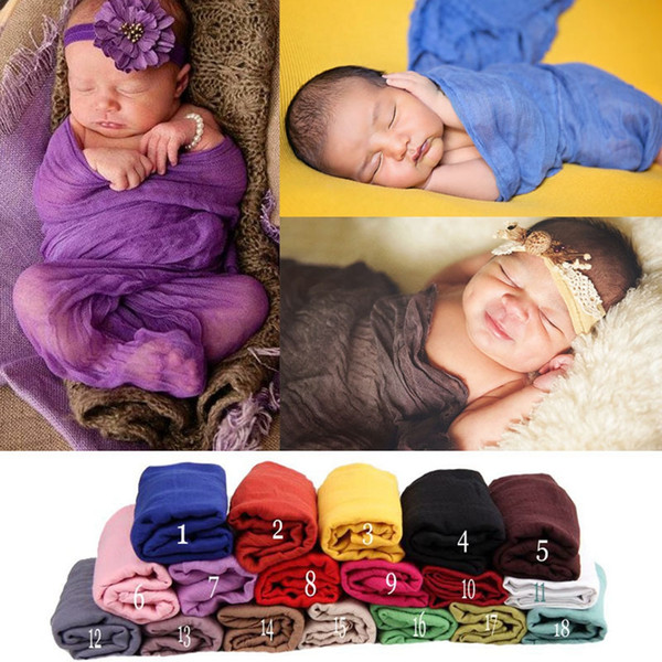 Newborn Swaddle Wraps Photography Props Infant Cotton Baby Soft Photo Wrap Shawls Matching Kids Photo Props Accessory TTA854