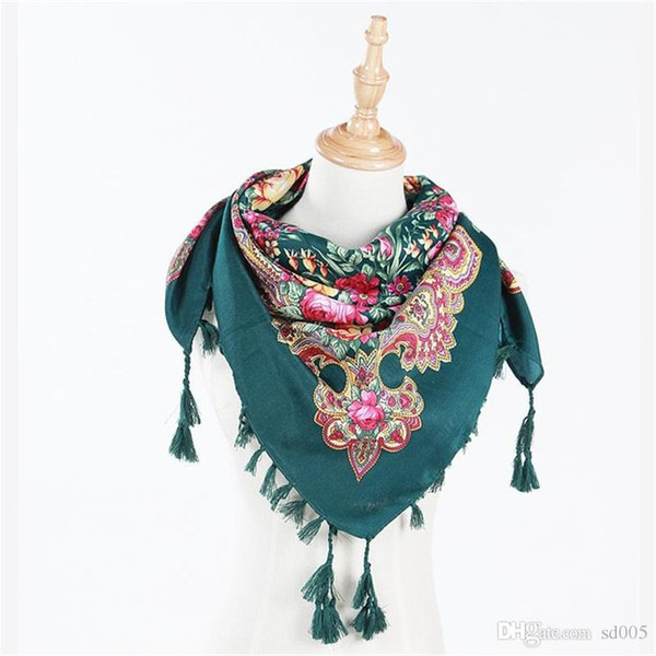 Women Style Fashion Scarf Brand Luxury Designer Folk Shawls Lady Tassels Vintage Fringed Scarves Hot Sale 12 5zl Hh