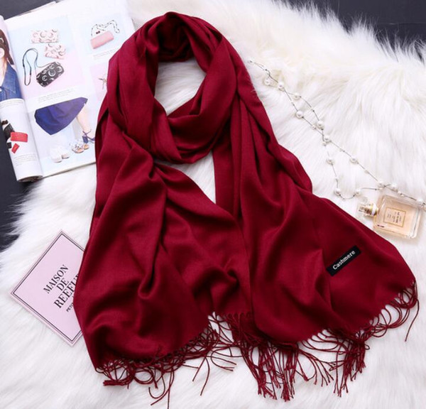 fashion winter scarves for women shawls and wraps lady scarf pure long cashmere head scarf h