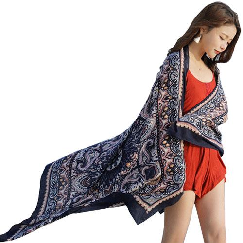 Navy Silk Scarf Mulberry Silk Long Design Shawl Sun Beach scarf free shipping