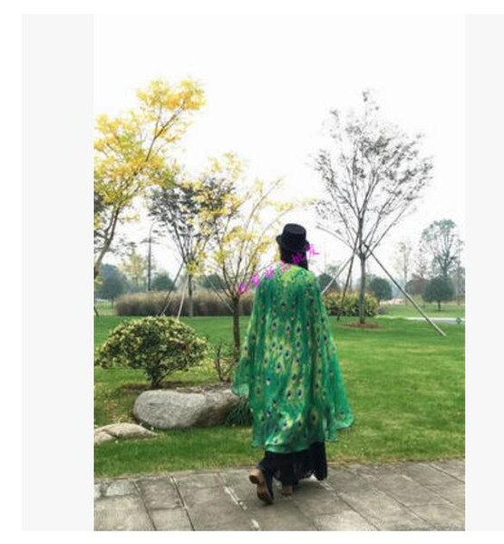 Printed Beach Scarf Wrapped Skirt Peacock Shawl Butterfly Printing Cape Digital Seal Butterfly Print Shawl Towel In Europe And America