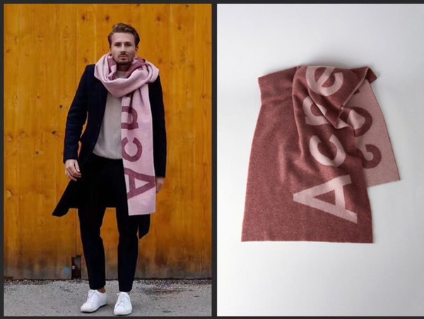 2018 autumn and winter new hot sale of the Korean version of alphabet wool blended shawl men and women lovers scarf 4 colors.
