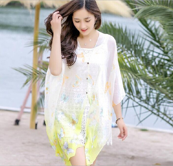 Women pattern Color Scarf printing Scarf 100*150cm Shawls And Scarves Chiffon Scarf Warm Beach Pashmina 10 colors APO--002