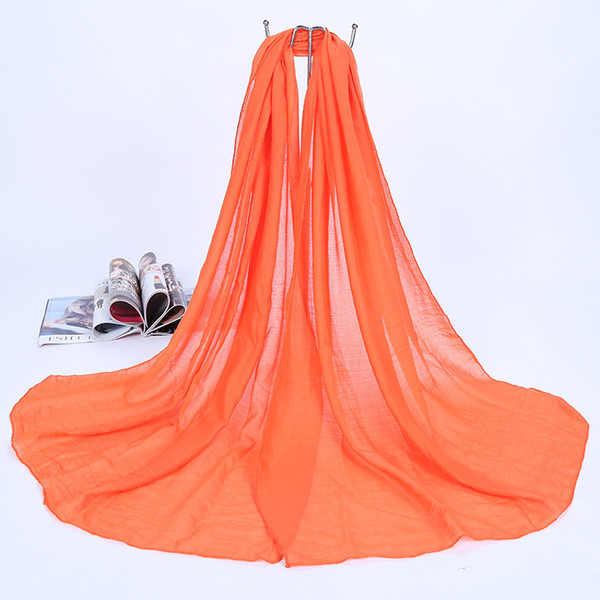 Wholesale Ladies Plain colour scarves Sun Block Sunscreen Pashmina Beach Shawl scarf for girl women Multicolor