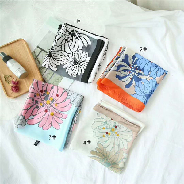New brand headscarf fashion shawl 100% twill silk scarf 70 cm square scarf printed headscarf women's headscarf scarf
