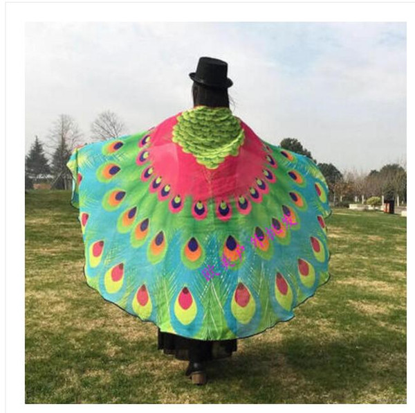 10 Colors Butterfly Peacock Wing Beach Towel Multi Function Tippet Chiffon Skirt Cover Up Yoga Mat Light Portable Loop Towels