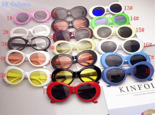 20pcs Round Flat Goggles NIRVANA Kurt Cobain Vintage Oval Glasses Round Saint Sunglasses Clout Glassess Unisex sunglass