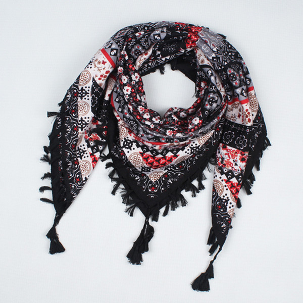 hot sale new fashion woman Scarf square scarves tassel Printed Women Wraps Winter autumn ladies shawls free shipping