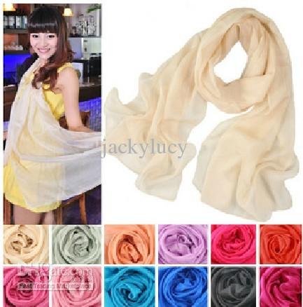 New Arrival Korean Fashion Candy Color Wrinkled Scarves Lady Shawl Long Section Scarf 12pcs Free Shipping