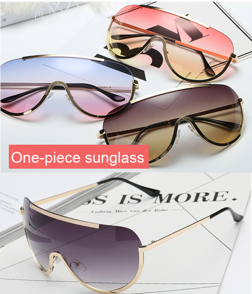 Oversized Fashion Goggle Sunglasses For Men and Women one piece Sun Glasses Driving Beach Designer Sunglass Metal Frame