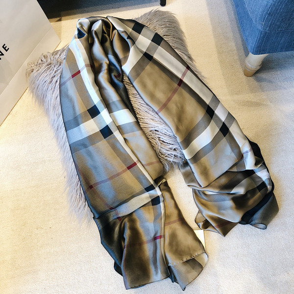 Brand Classic Plaid Striped Scarves Scarf Summer Travel Sunscreen Beach Towel Sunscreen Shawl