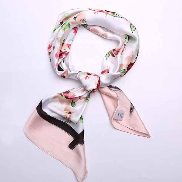 Headscarf light satin simulation silk scarf ladies fashion soft bottom shawl bag small square scarf silk scarf bandage