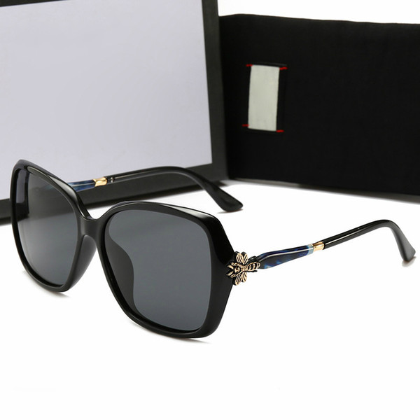 High quality Polarized lens Fashion Little bee Luxury Sunglasses For Women Brand designer driving sun glasses UV400 lens with Original Box