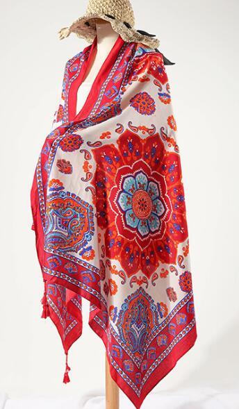 Summer prevent waste their cotton and linen shawls Beach cape