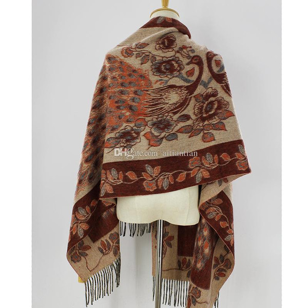 Free Shipping new autumn and winter female fashion Europe and the United States fashion cherry pattern Jacquard pure women wool scarf shawl