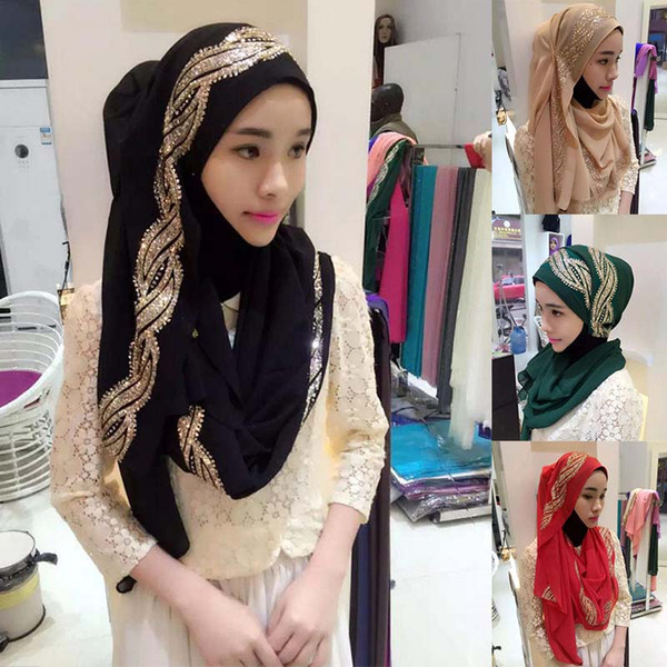 Fashion Womens Muslim Long Scarf Hijab Islamic Shawls Headwear Arab Shayla Headwear New