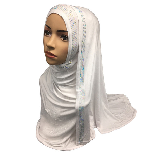 The New hijabs muslim islamic scarf women's scarves pure color diamond cotton ten color 12pcs/pot