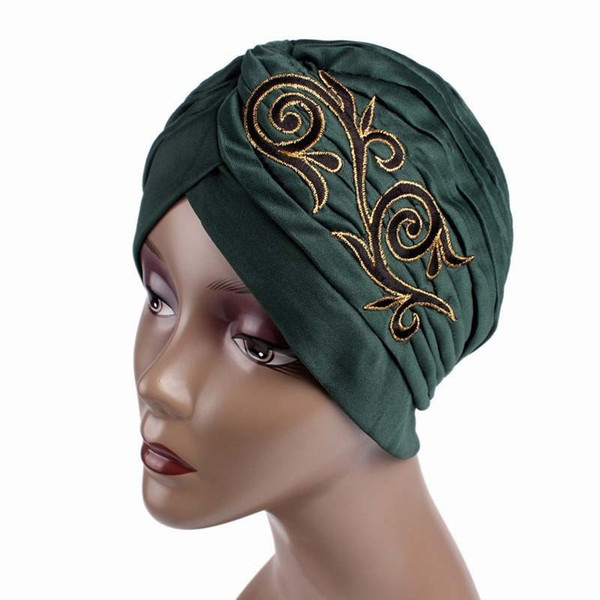 Retro Muslim Hijab Hat Polyester Fiber Lady Multi Color Elegant Ndia Cap Wind Proof Dustproof Window Shopping 4 5gf cc