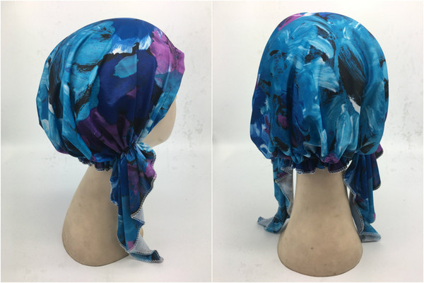 Hot !Multicolor Summer fashion women's beach scarf Hijabs Muslim headscarf with elasticity Chemotherapy hat different printings