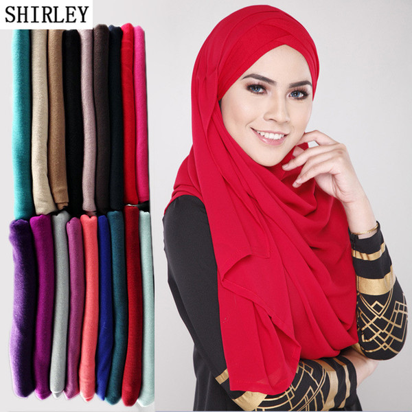 2017 The New hijabs muslim islamic scarf women's scarves Solid Color 100% Polyester Modal 5 wholesale 10 color