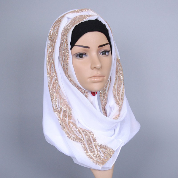 shimmer Glitter scarf women silk and chiffon shawls headband beach hijab long shawls scarves/pashmina BS368