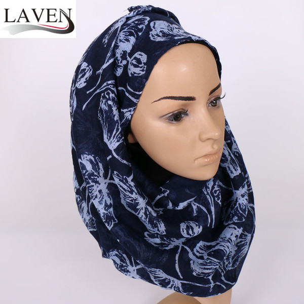 soft viscose scarf printed floral shawls Women Muslim hijab female cape dobby headband classic style scarves BS498