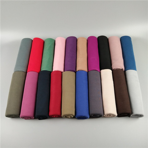 Hot High Quality Plain Modal Cotton Jersey Women Scarf Soft Long Shawl Maxi Veils Muslim Hijabs Islamic Scarves Head Wrap Pashmina 180*90cm