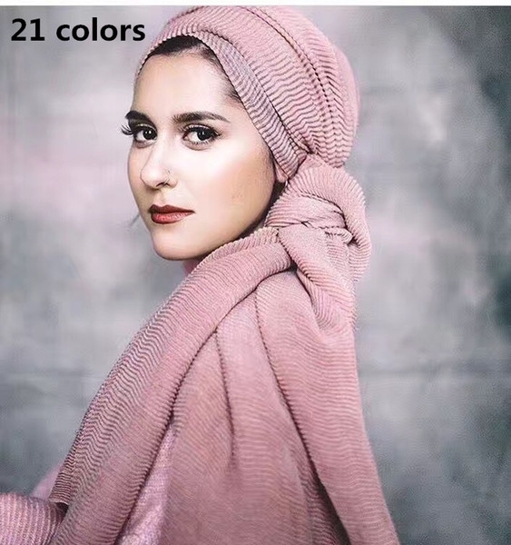 NEW Brand Crepe Cotton Hijab Women Scarf Maxi Shawls Oversize Islamic Head Wraps Soft Long Muslim Hijabs Lady Scarves Pashmina Underscarf