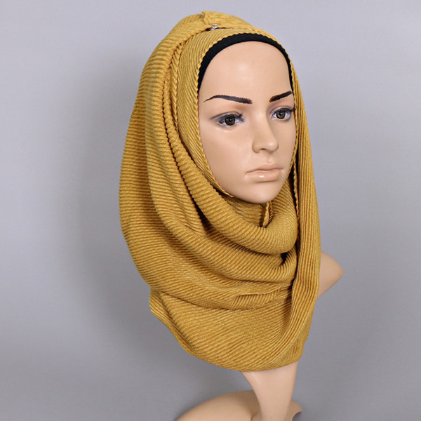 Women Maxi Hijabs Shawls Oversize Islamic Head Wraps Soft Long Muslim Frayed Crepe Premium Viscose Cotton Plain Hijab Scarf