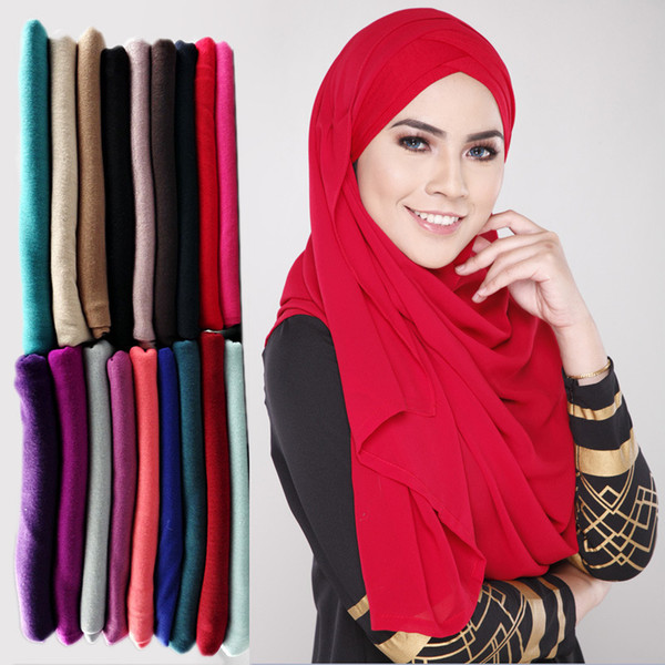 New Muslim 30 color High quality jersey elastic hijab plain shawls Cotton Jersey scarves/scarf Islamic Muslim women wrap 180*85cm