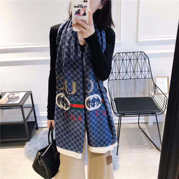 Fashionable female scarf silk spring and summer letter silk female luxury designer shawl 180*90 cm shawl